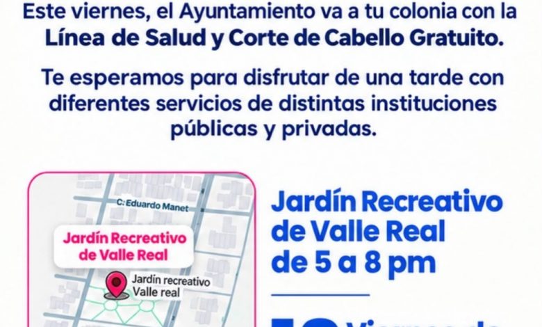 Jornada de servicios gratuitos de salud en la colonia Valle Real